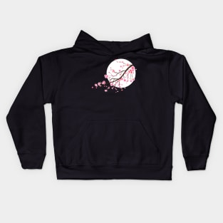 Pink Sakura Cherry Blossoms Kids Hoodie